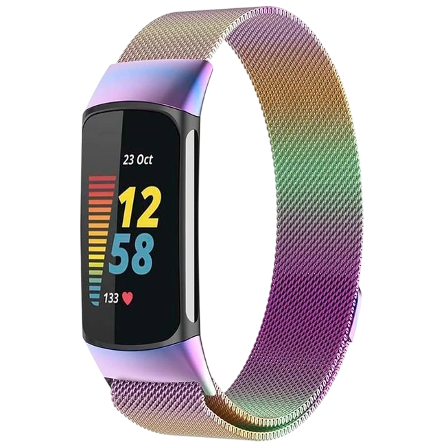 Correa Milanesa Magnética Fitbit Charge 5 / Charge 6 Multicolor Hover Image