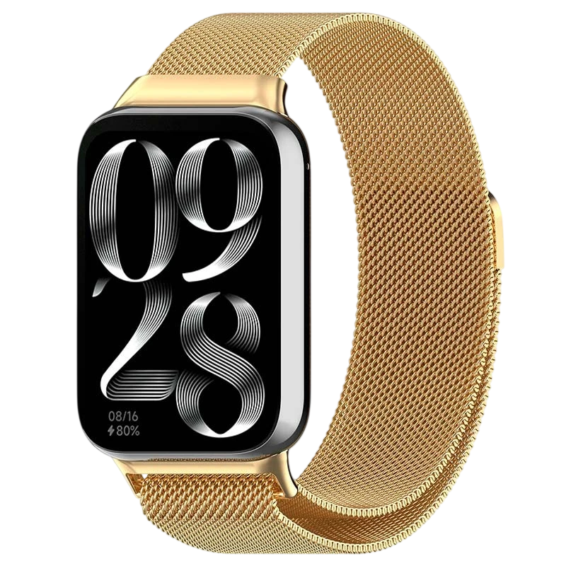 Correa Milanesa Magnética Xiaomi Mi Smart Band 9 Pro / Band 8 Pro / Redmi Watch 4 / Redmi Watch 5 / Redmi Watch 6 / Xiaomi Smart Band 10 Pro Dorado