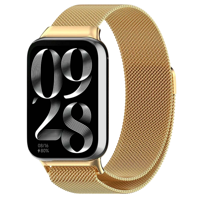 Correa Milanesa Magnética Xiaomi Mi Smart Band 9 Pro / Band 8 Pro / Redmi Watch 4 / Redmi Watch 5 / Redmi Watch 6 / Xiaomi Smart Band 10 Pro Dorado Hover Image