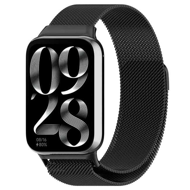 Correa Milanesa Magnética Xiaomi Mi Smart Band 9 Pro / Band 8 Pro / Redmi Watch 4 / Redmi Watch 5 / Redmi Watch 6 / Xiaomi Smart Band 10 Pro Negro Hover Image