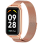 Correa Milanesa Magnética Xiaomi Mi Smart Band 8 Active / Redmi Smart Band 2 Dorado Rosa