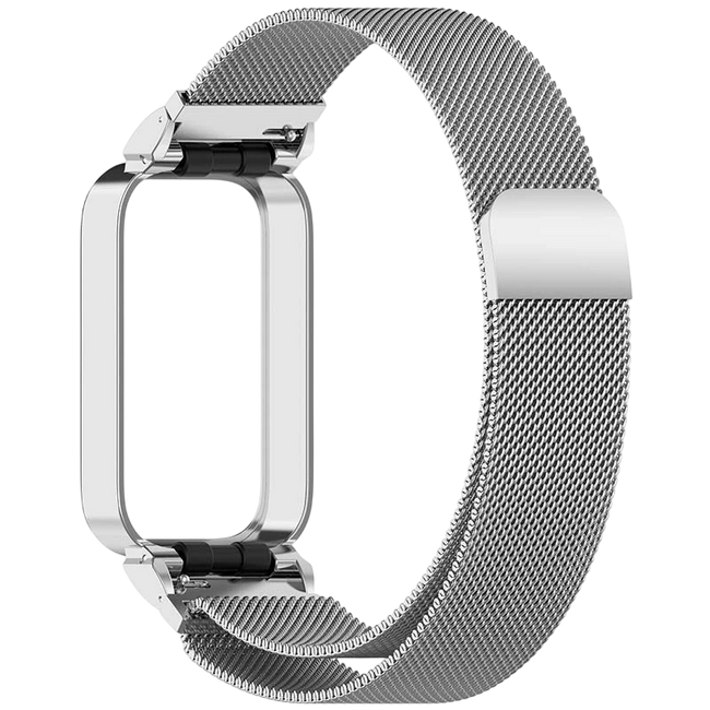 Correa Milanesa Magnética Xiaomi Mi Smart Band 9 Active / Redmi Smart Band 3 Plata Hover Image