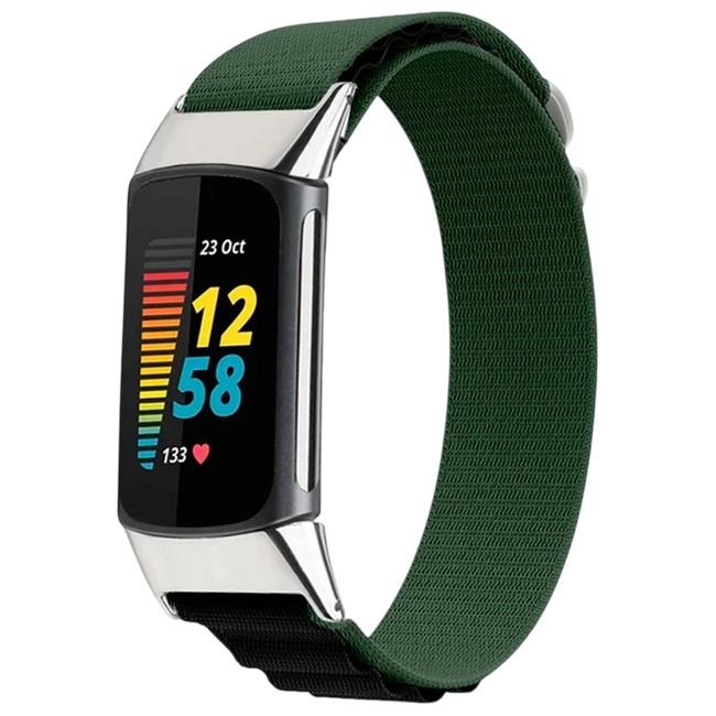Correa Fitbit Charge 5 / Charge 6 Nailon Verde Hover Image