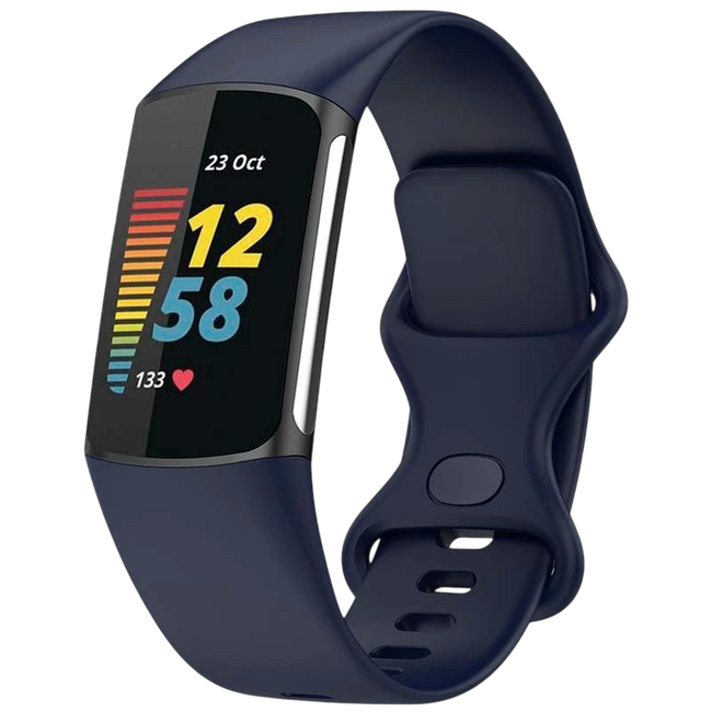 Correa de silicona Fitbit Charge 5 / Charge 6 Azul Oscuro Hover Image