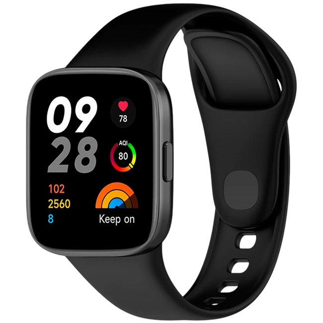 Correa de silicona Xiaomi Redmi Watch 3 Negro Hover Image
