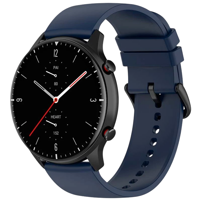 Correa de silicona Universal 22mm Azul Marino para Smartwatch Xiaomi/Amazfit/Samsung/Huawei/Realme/Ticwatch Hover Image