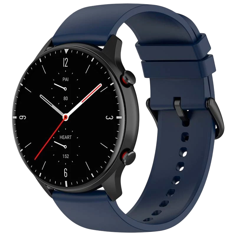 Correa de silicona Universal 22mm Azul Marino para Smartwatch Xiaomi/Amazfit/Samsung/Huawei/Realme/Ticwatch