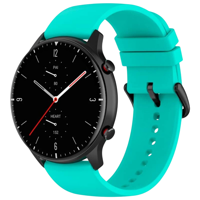 Correa de silicona Universal 22mm Turquesa para Smartwatch Xiaomi/Amazfit/Samsung/Huawei/Realme/Ticwatch Hover Image