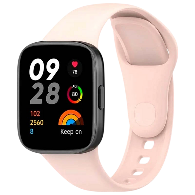 Correa de silicona Xiaomi Redmi Watch 3 Rosa Hover Image