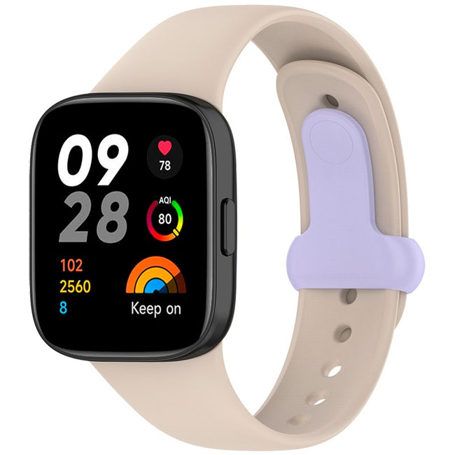 Correa de silicona compatible Xiaomi Redmi Watch 3 Sports Marfil Hover Image