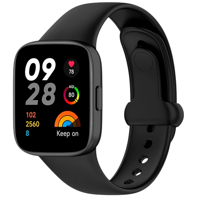Correa de silicona Xiaomi Redmi Watch 3 Sports Negro Hover Image