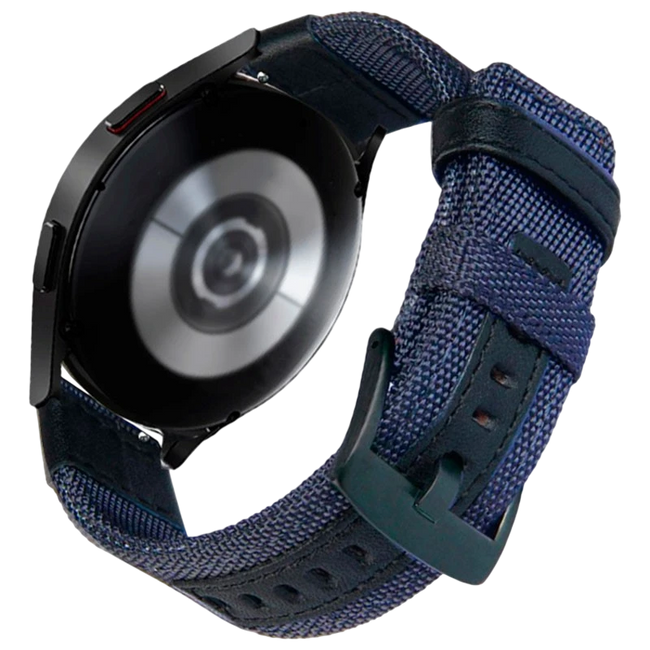 Correa Universal Nailon Ajustable 22mm Azul para Smartwatch Xiaomi/Amazfit/Samsung/Huawei/Realme/Ticwatch Hover Image