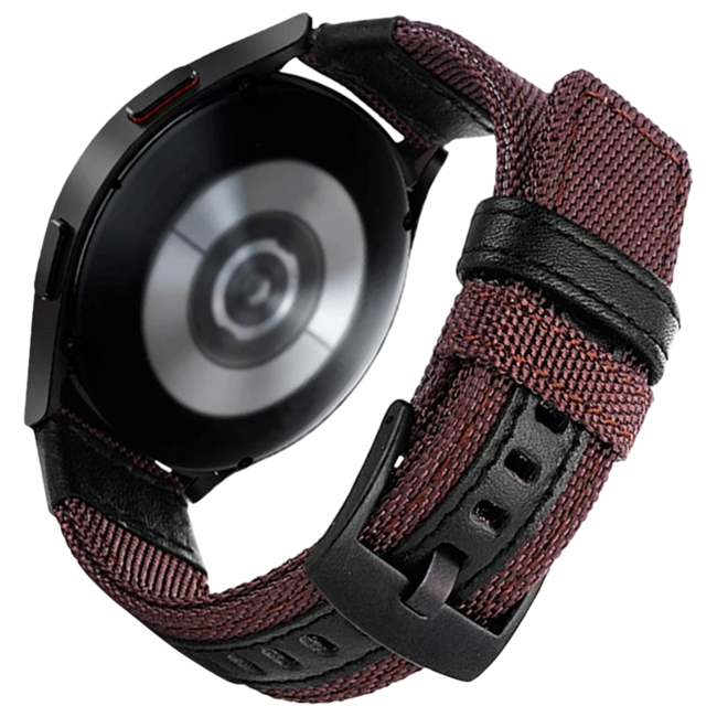 Correa Universal Nailon Ajustable 22mm Café para Smartwatch Xiaomi/Amazfit/Samsung/Huawei/Realme/Ticwatch Hover Image