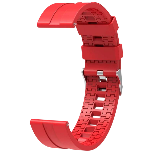 Correa Universal Silicona 22mm Roja para Smartwatch Xiaomi/Amazfit/Samsung/Huawei/Realme/Ticwatch Hover Image