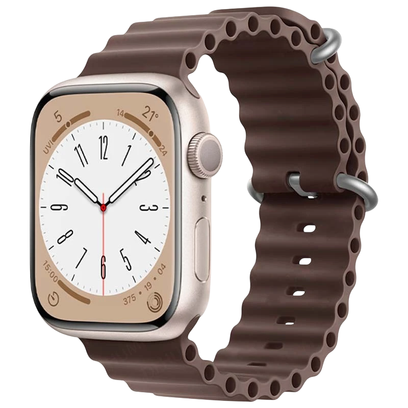 Correa Apple Watch 42/44/45/49mm Wave Marrón