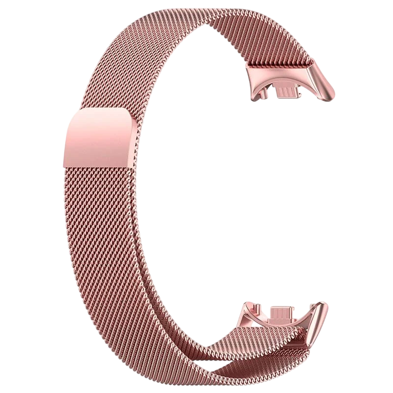 Correa Milanesa Magnética Xiaomi Mi Smart Band 9 / Mi Smart Band 8 Dorado Rosa