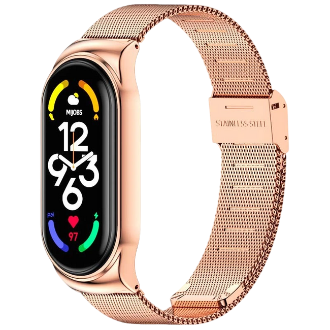 Correa Xiaomi Smart Band 7 Milanesa Clip Dorado Rosa Hover Image