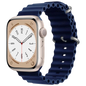 Correa Apple Watch 42/44/45/49mm Wave Azul Oscuro