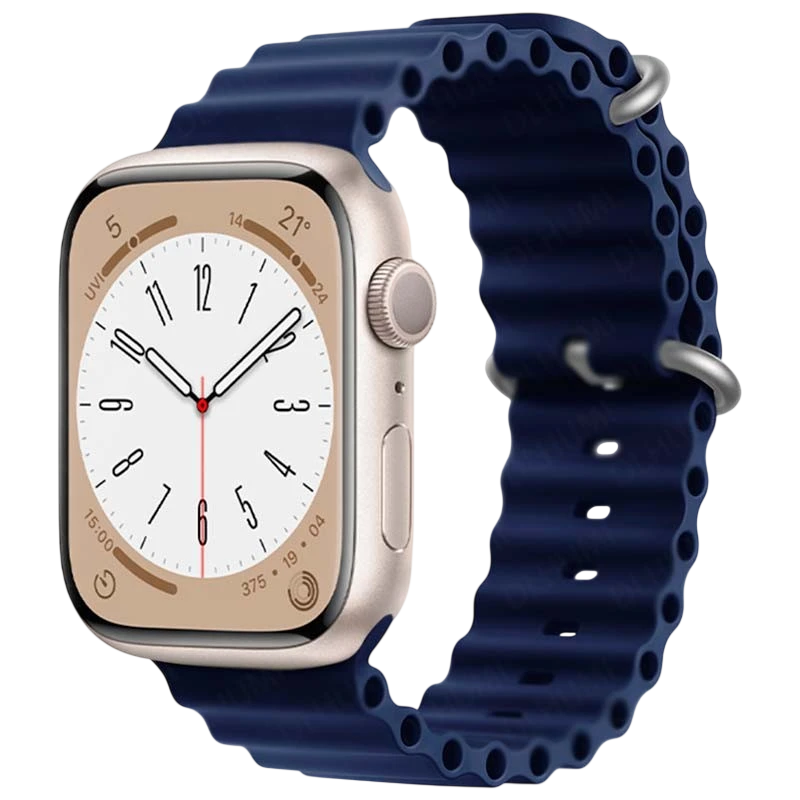 Correa Apple Watch 42/44/45/49mm Wave Azul Oscuro