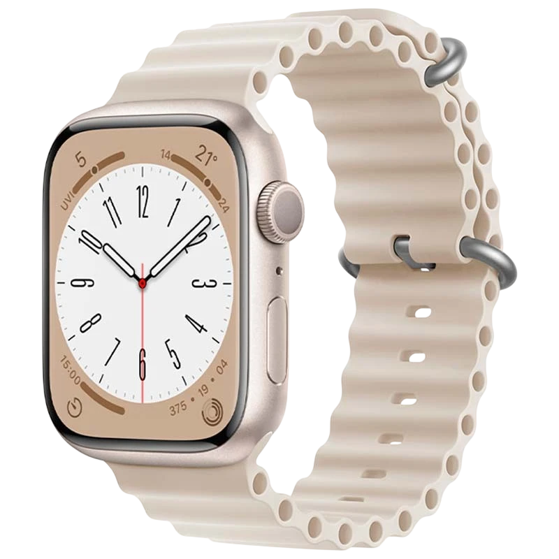 Correa Apple Watch 42/44/45/49mm Wave Blanco Estrella