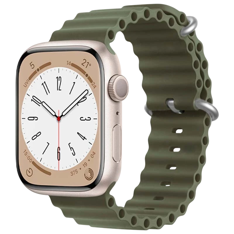 Correa Apple Watch 42/44/45/49mm Wave Verde Alpino