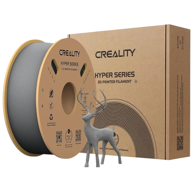 Filamento Creality Hyper PLA Gris - 1.75mm - Impresión de alta velocidad hasta 600mm/s - Bobina de 1kg