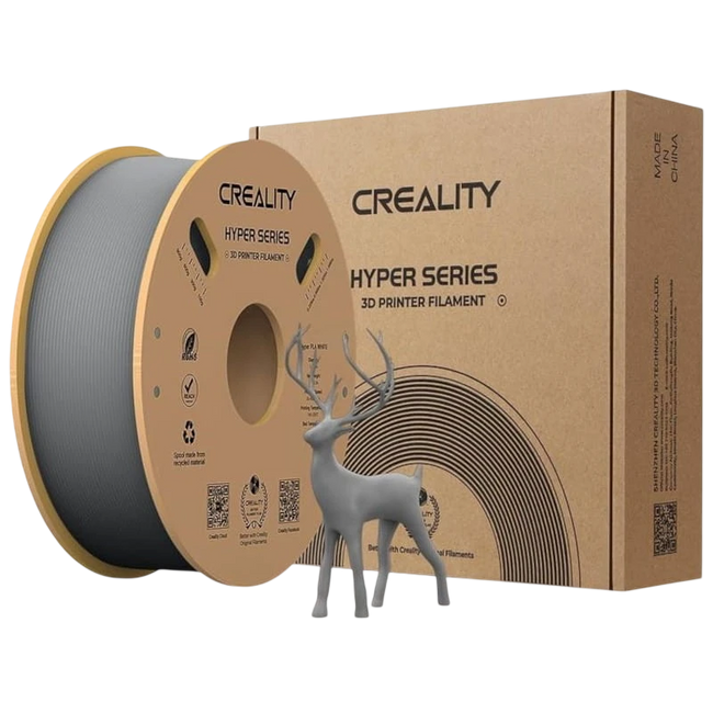 Filamento Creality Hyper PLA Gris - 1.75mm - Impresión de alta velocidad hasta 600mm/s - Bobina de 1kg Hover Image