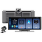 Dash Cam SD102602 Pantalla táctil universal 10.26 pulgadas Inalámbrico Carplay / Android Auto con cámara trasera