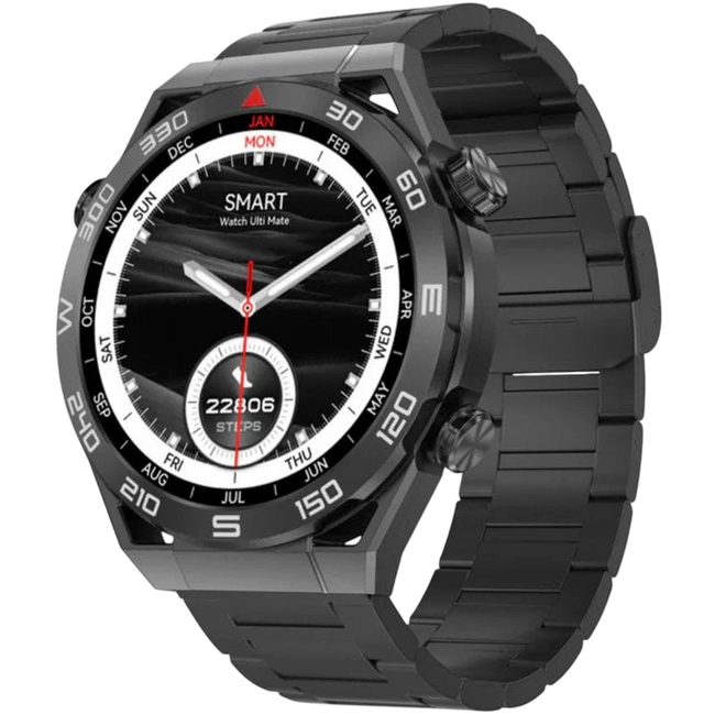 DT NO.1 Ultra Mate Negro con Correa Metálica Negra - Reloj inteligente Hover Image