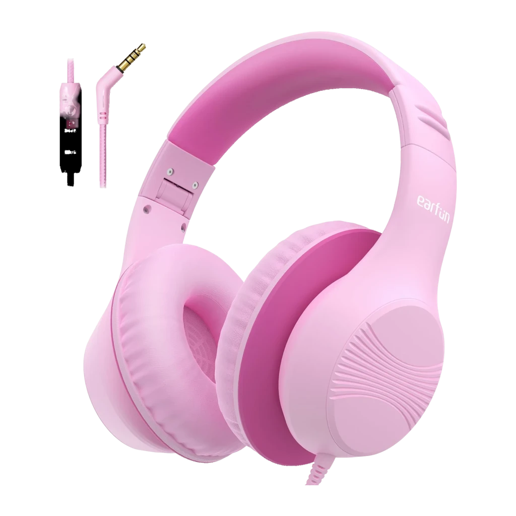 Auriculares EarFun K3 Pink Diadema Cable USB-C