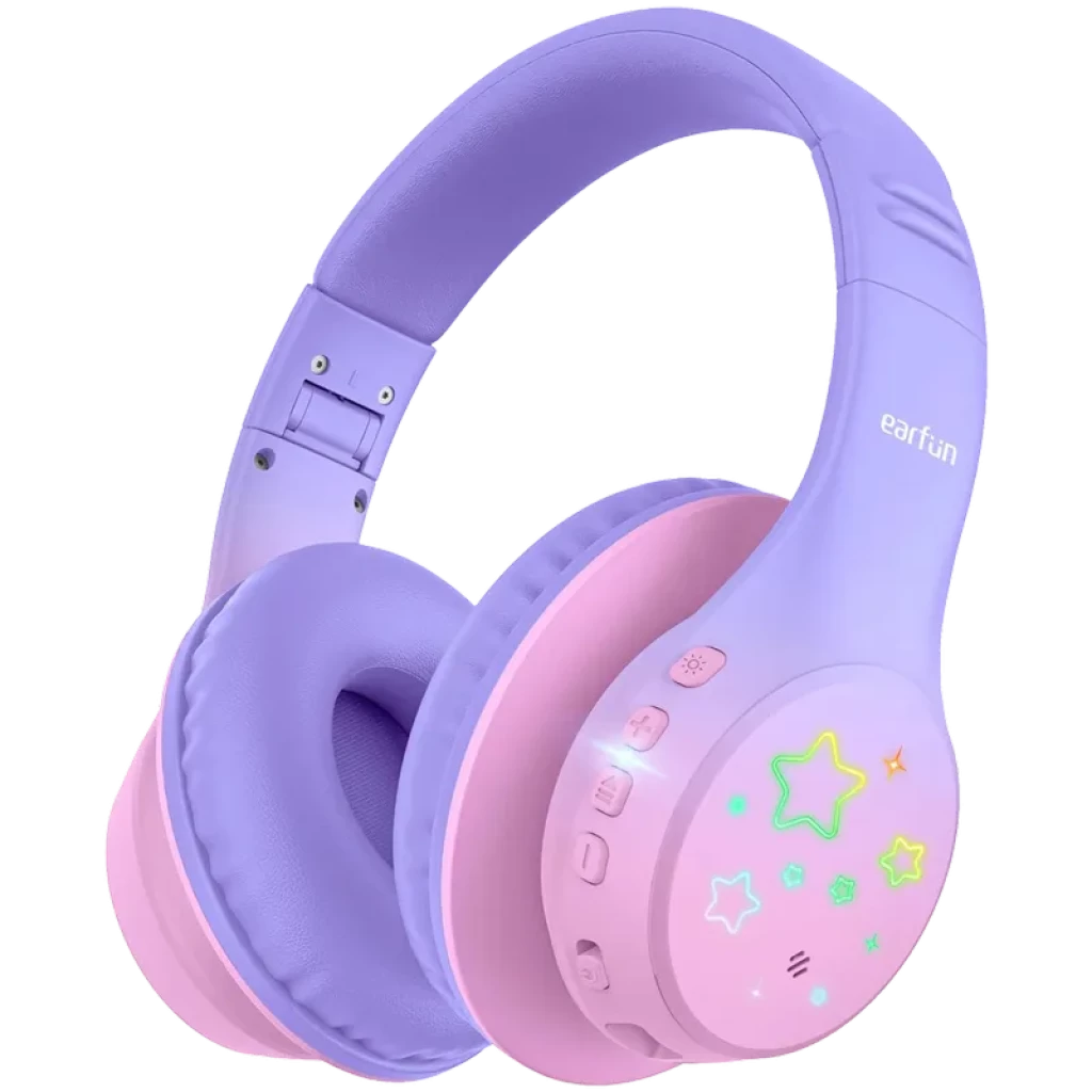 Earfun K4 con RGB Bluetooth Violet - Auriculares para nios