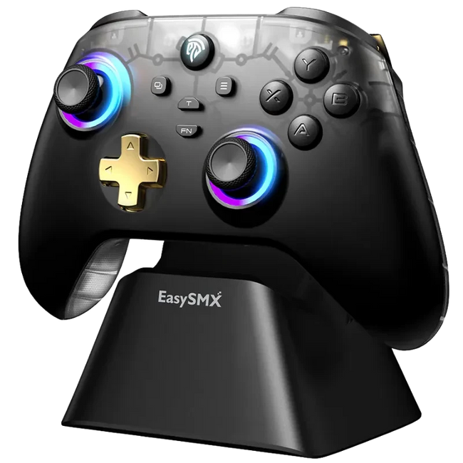 EasySMX D05 PC Multimode Gamepad with Charging Base Black Hover Image