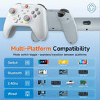 Gamepad EasySMX X05 Blanco - Mando para PC, Nintendo Switch y Smartphone (Android e iOS)