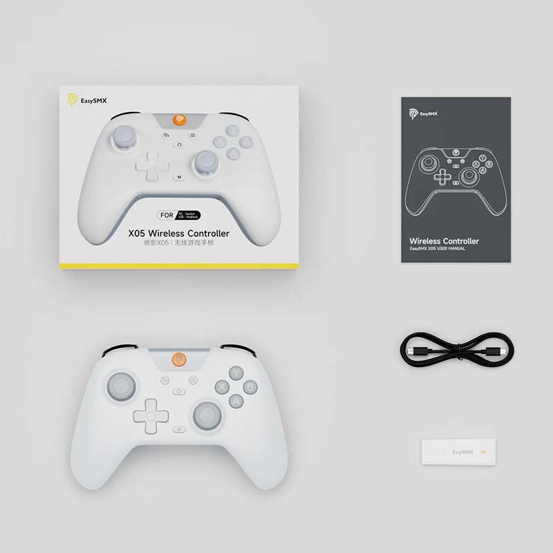 Gamepad EasySMX X05 Blanco - Mando para PC, Nintendo Switch y Smartphone (Android e iOS)