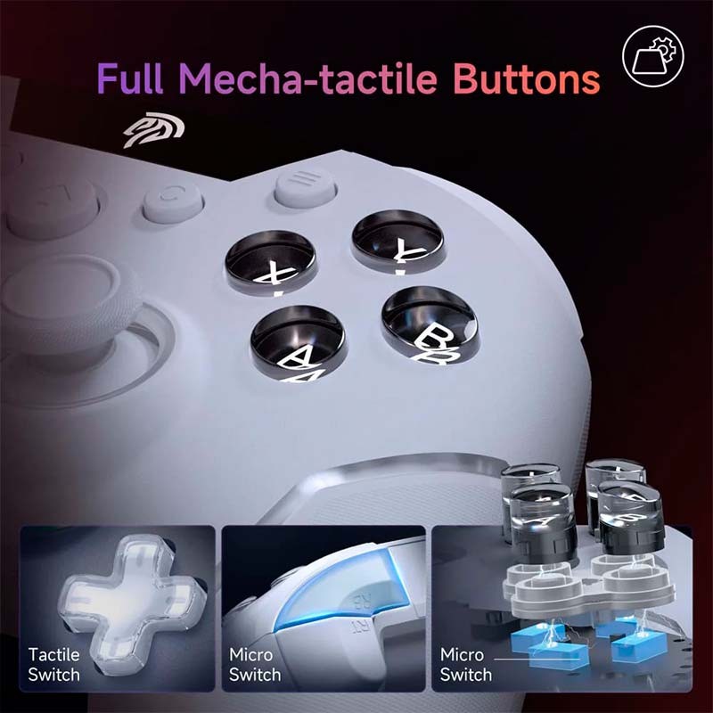 Mando EasySMX X20 - Gamepad con Botones Mecánicos para PC, Switch y Smartphone (Android e iOS)