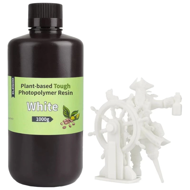 ELEGOO Plant Based Resina Color Blanco Para Impresoras 3D de Resina LCD - 1KG