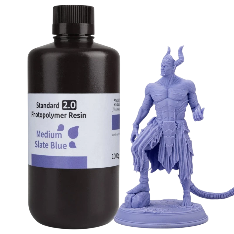 ELEGOO Resina Estándar v2.0 Color Azul Pizarra Medio Para Impresoras 3D de Resina LCD - 1KG