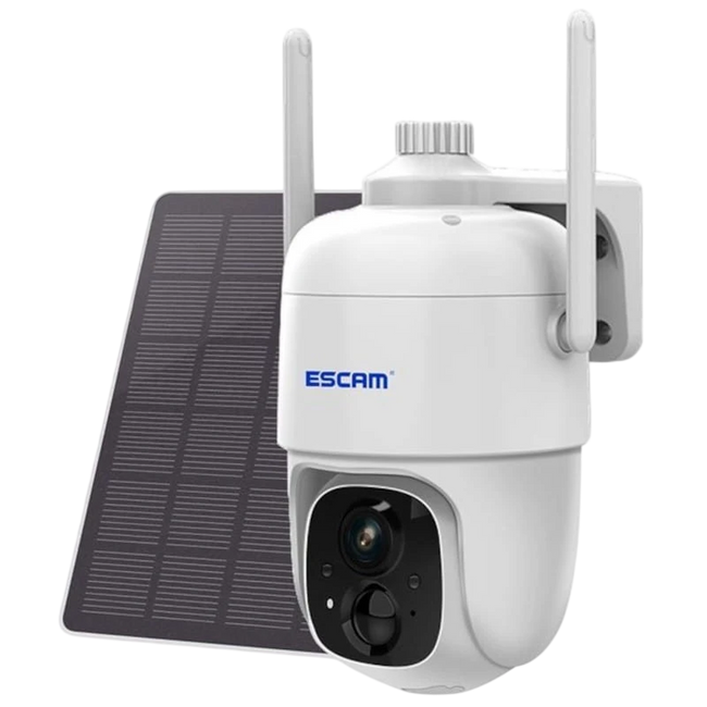 Cámara de vigilancia IP Escam G24 3M Wifi Panel solar Blanco Hover Image