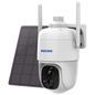 Cámara de vigilancia IP Escam G24 3M Wifi Panel solar Blanco