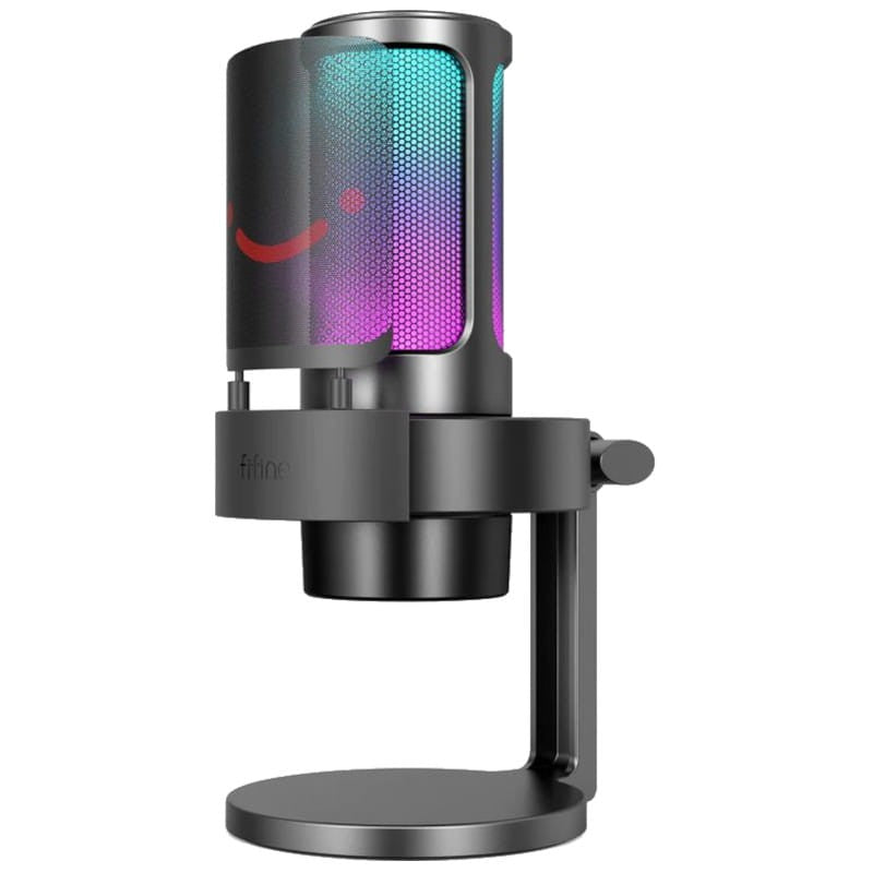 Fifine AmpliGame A8 RGB Micrófono USB Tipo C para Grabación y Transmisión en PC