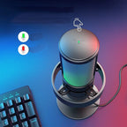 Fifine AmpliGame A8 RGB Micrófono USB Tipo C para Grabación y Transmisión en PC