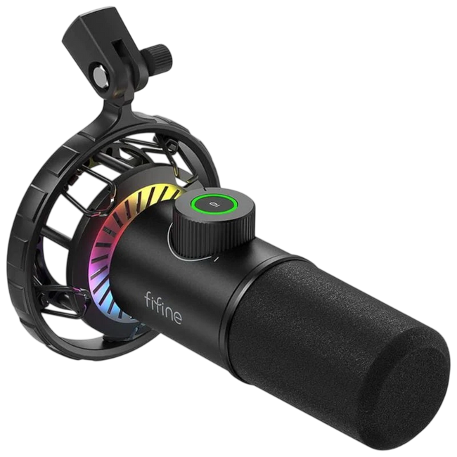 Fifine K658 RGB Micrófono USB para Grabación y Transmisión en PC Hover Image