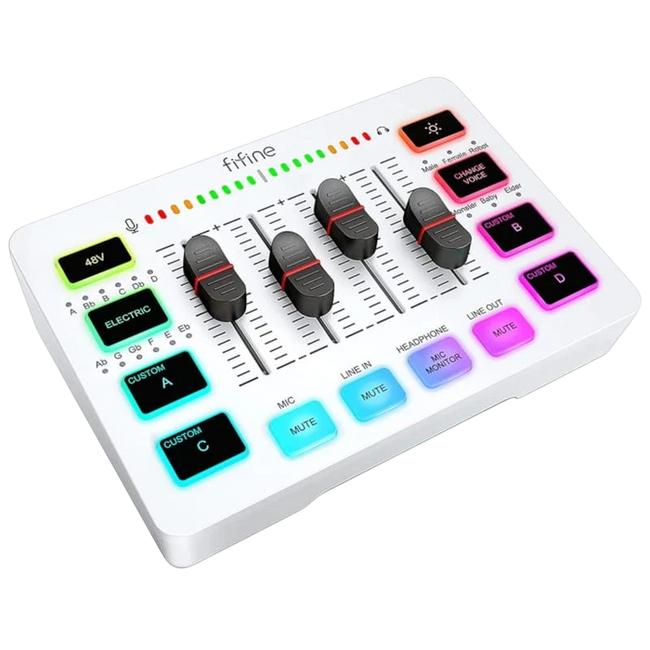 Fifine SC3 Blanco - Mezclador de audio Hover Image