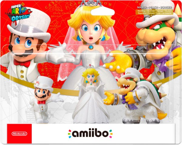 Figura Amiibo Super Mario Odyssey: Mario, Peach, Bowser (pack 3 Figuras) Hover Image