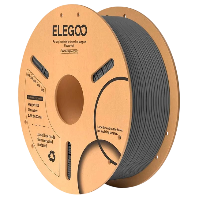 ELEGOO PLA Gris Espacial para Impresoras 3D FDM - Filamento 1.75mm Bobina de 1kg Hover Image