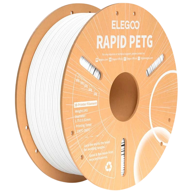 ELEGOO Rapid PETG Blanco para Impresoras 3D FDM - Filamento 1.75mm Bobina de 1kg Hover Image