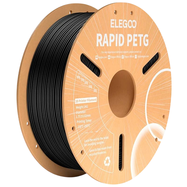 ELEGOO Rapid PETG Negro para Impresoras 3D FDM - Filamento 1.75mm Bobina de 1kg Hover Image