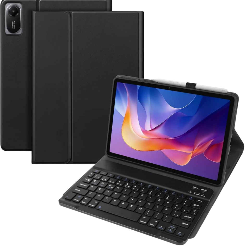 Funda con Teclado Espaol para Redmi Pad 2 9.7" Negro