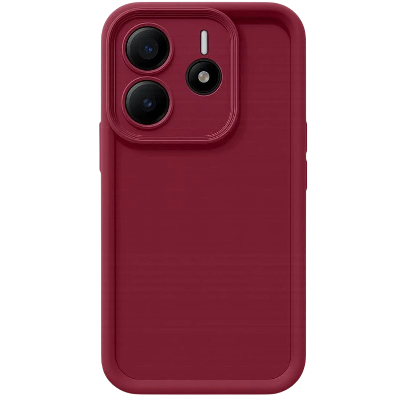 Funda de silicona mate Xiaomi Redmi Note 14 5G Rojo