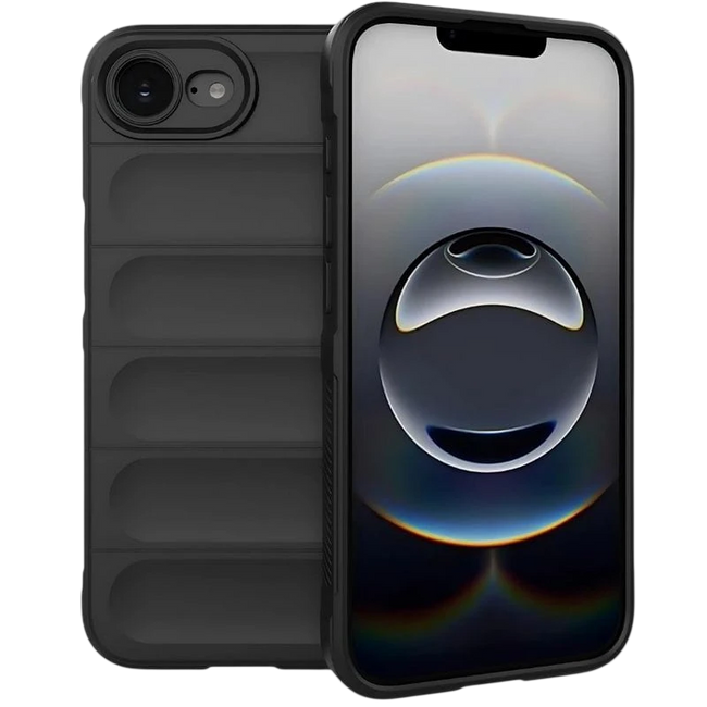 Funda de silicona Wave iPhone 17e/16e Negro Hover Image